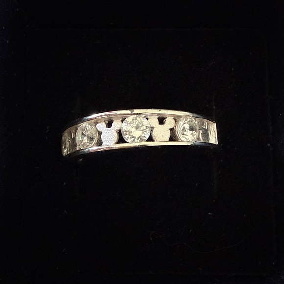 Mickey Mouse Silver Gemstone Ring - Picture 2 of 5